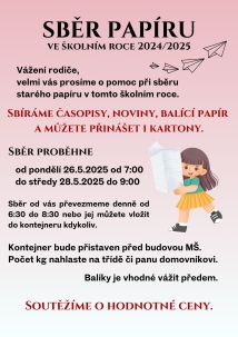 Sběr papíru - květen