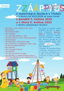 Zápis do MŠ 5.-6.května 2025 (obecné informace)