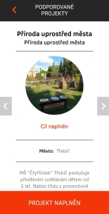 Naplnění cíle - Pomáhej pohybem - Nadace ČEZ